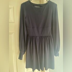 Susana Monaco Navy Long Sleeve Romper